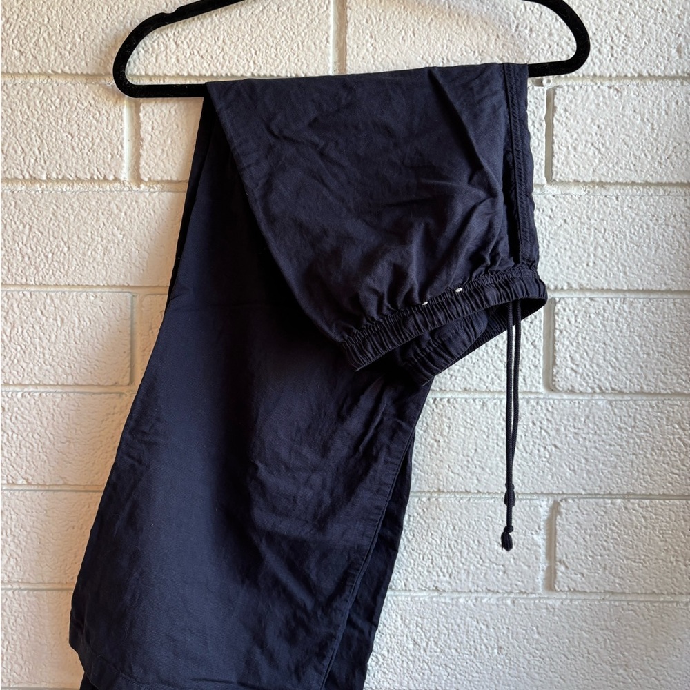 Uniqlo Navy Linen- Mix Drawstring Pants - Picture 3 of 3